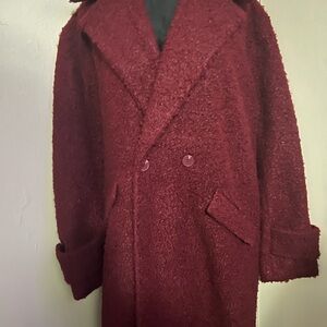 Nine West Deep Red Pea Coat